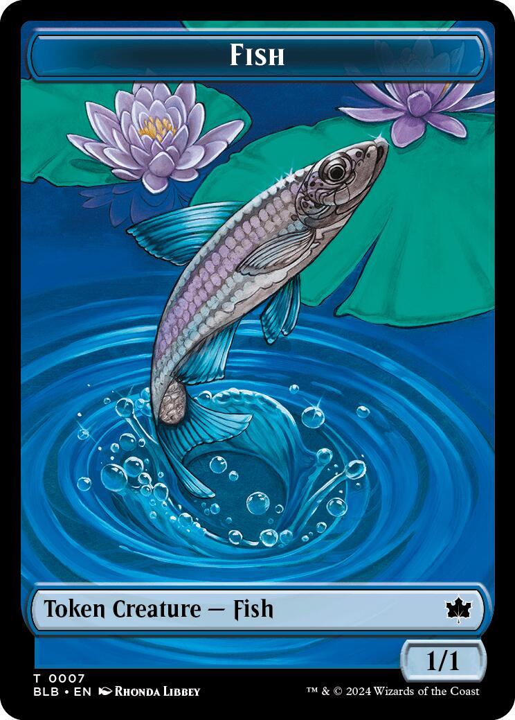 Bird (011) // Fish Double-Sided Token [Bloomburrow Commander Tokens] | The CG Realm