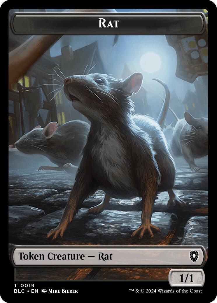 Rat // Raccoon Double-Sided Token [Bloomburrow Commander Tokens] | The CG Realm