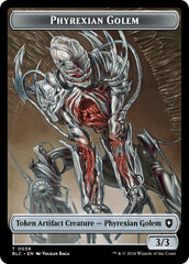 Phyrexian Golem // Faerie Double-Sided Token [Bloomburrow Commander Tokens] | The CG Realm