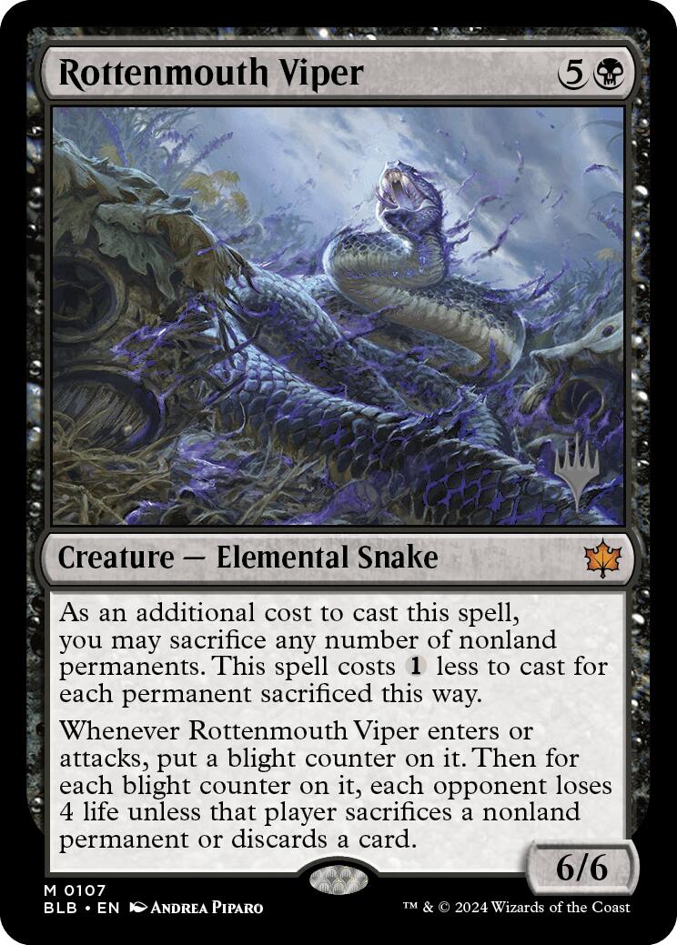 Rottenmouth Viper (Promo Pack) [Bloomburrow Promos] | The CG Realm