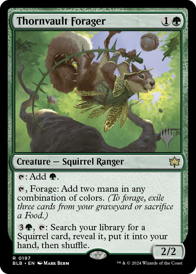 Thornvault Forager (Promo Pack) [Bloomburrow Promos] | The CG Realm