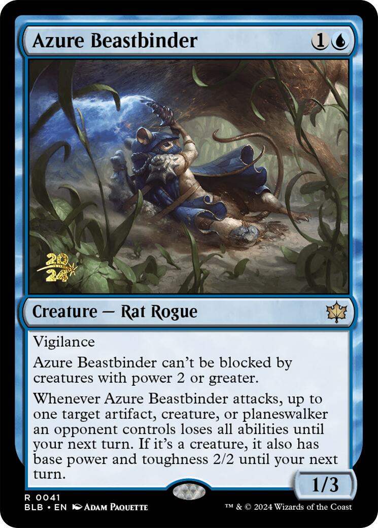 Azure Beastbinder [Bloomburrow Prerelease Promos] | The CG Realm