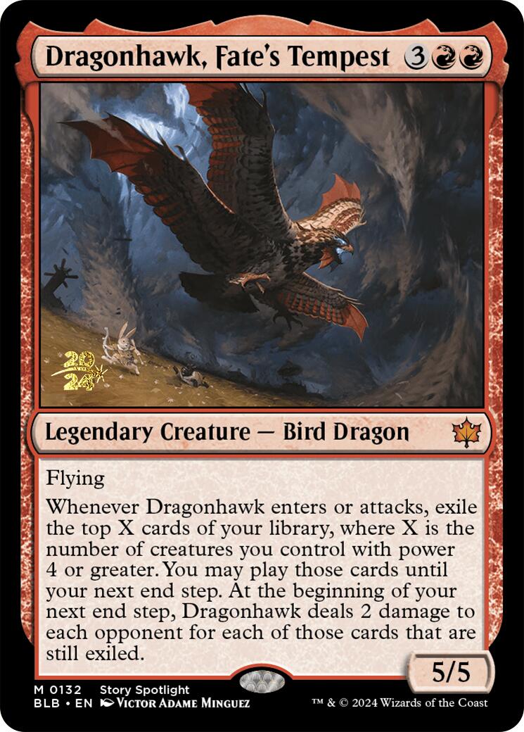 Dragonhawk, Fate's Tempest [Bloomburrow Prerelease Promos] | The CG Realm