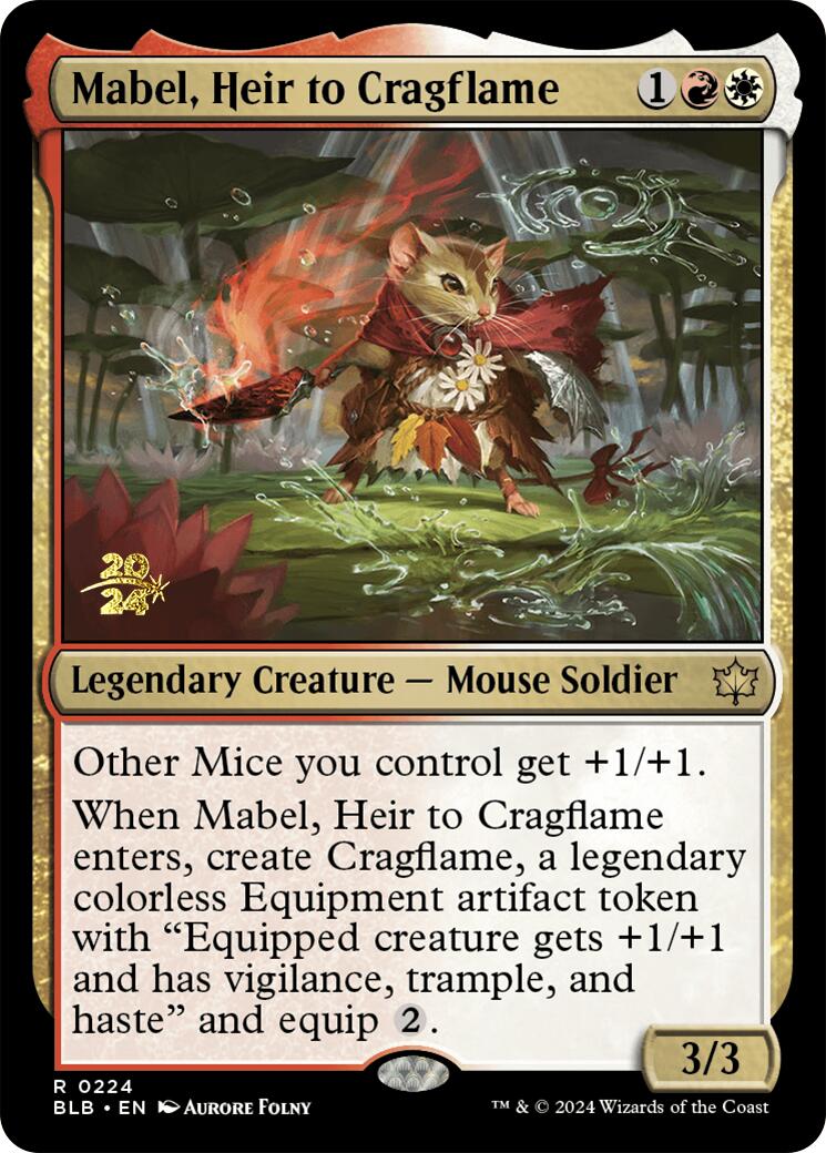 Mabel, Heir to Cragflame [Bloomburrow Prerelease Promos] | The CG Realm