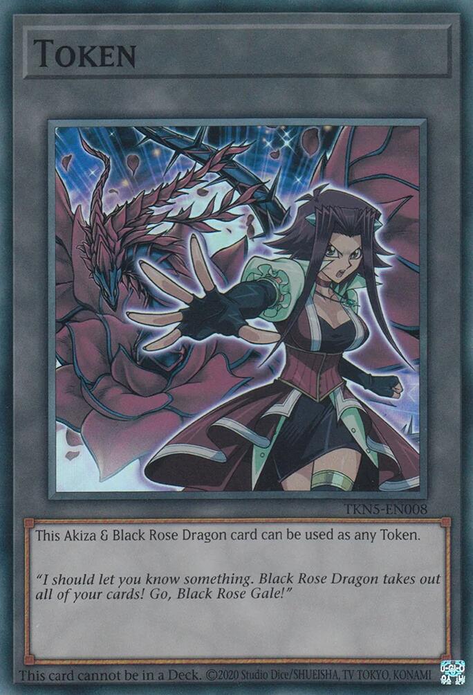 Token: Akiza & Black Rose Dragon [TKN5-EN008] Super Rare | The CG Realm