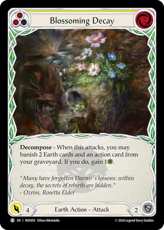 Blossoming Decay (Yellow) [ROS050] (Rosetta)  Rainbow Foil | The CG Realm