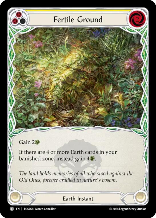 Fertile Ground (Yellow) [ROS068] (Rosetta)  Rainbow Foil | The CG Realm