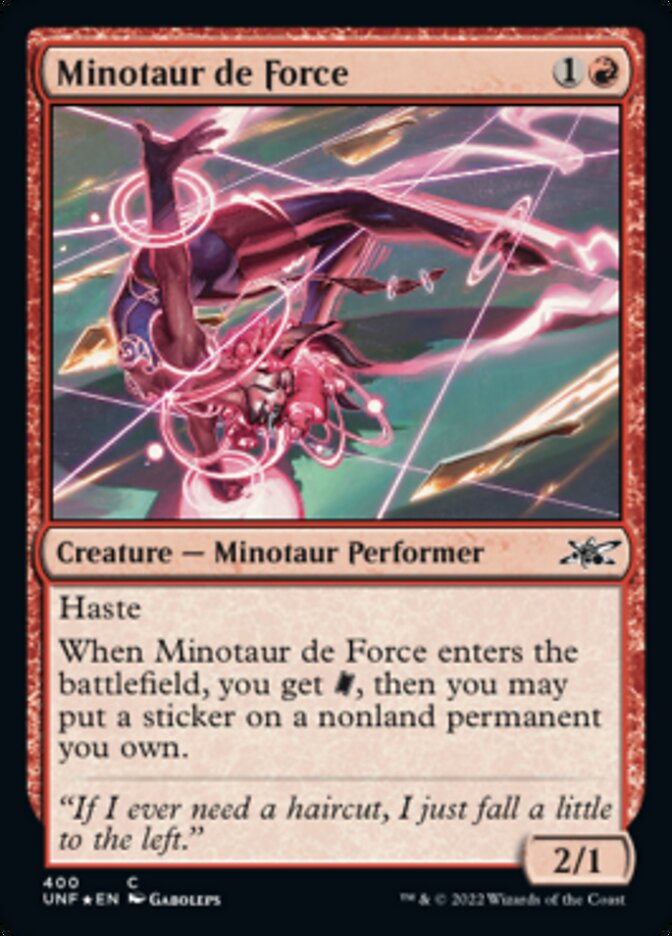 Minotaur de Force (Galaxy Foil) [Unfinity] | The CG Realm