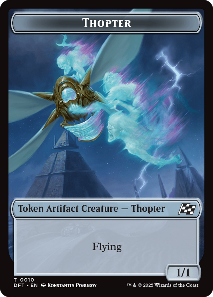 Cat // Thopter (0010) Double-Sided Token [Aetherdrift Tokens] | The CG Realm