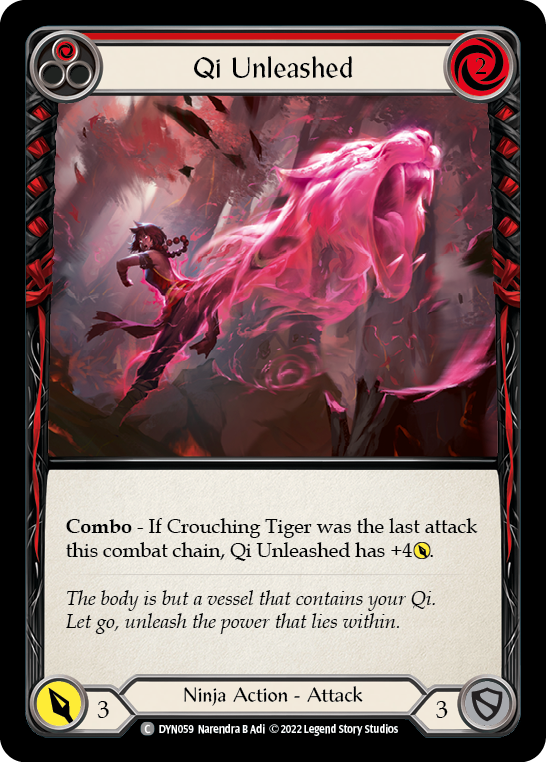 Qi Unleashed (Red) [DYN059] (Dynasty)  Rainbow Foil | The CG Realm