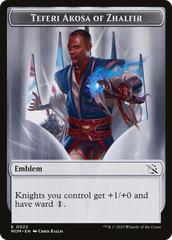 Treasure (20) // Teferi Akosa of Zhalfir Emblem Double-Sided Token [March of the Machine Tokens] | The CG Realm