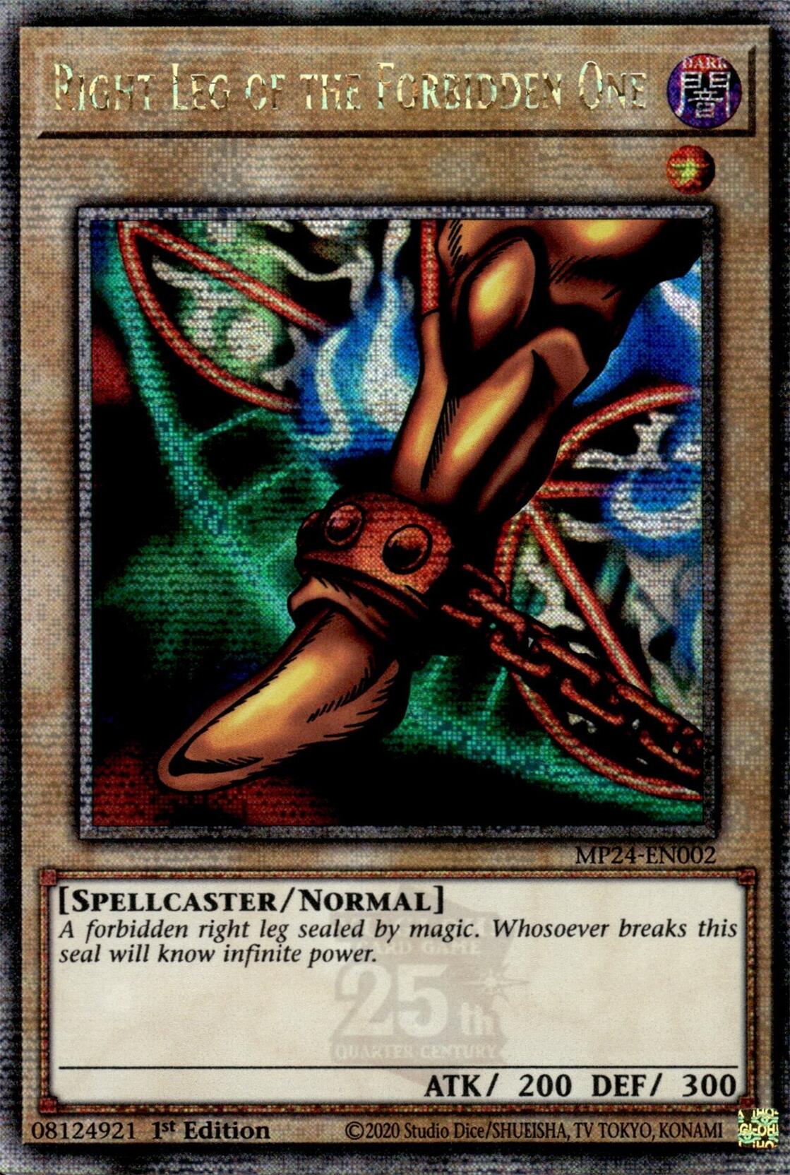 Right Leg of the Forbidden One [MP24-EN002] Quarter Century Secret Rare | The CG Realm