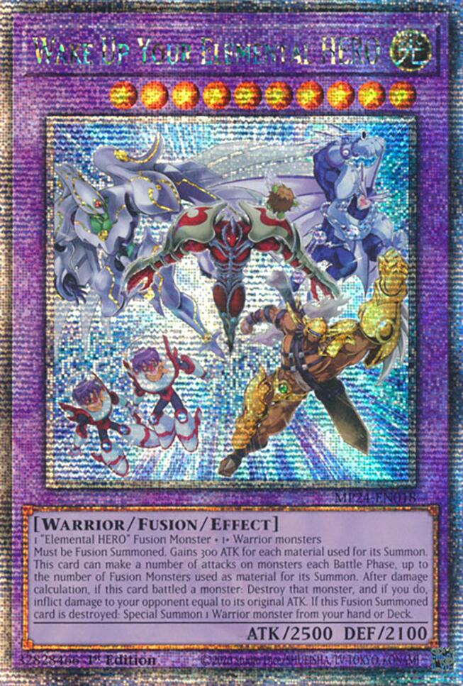 Wake Up Your Elemental HERO [MP24-EN018] Quarter Century Secret Rare | The CG Realm