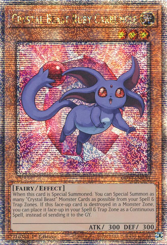 Crystal Beast Ruby Carbuncle [MP24-EN020] Quarter Century Secret Rare | The CG Realm