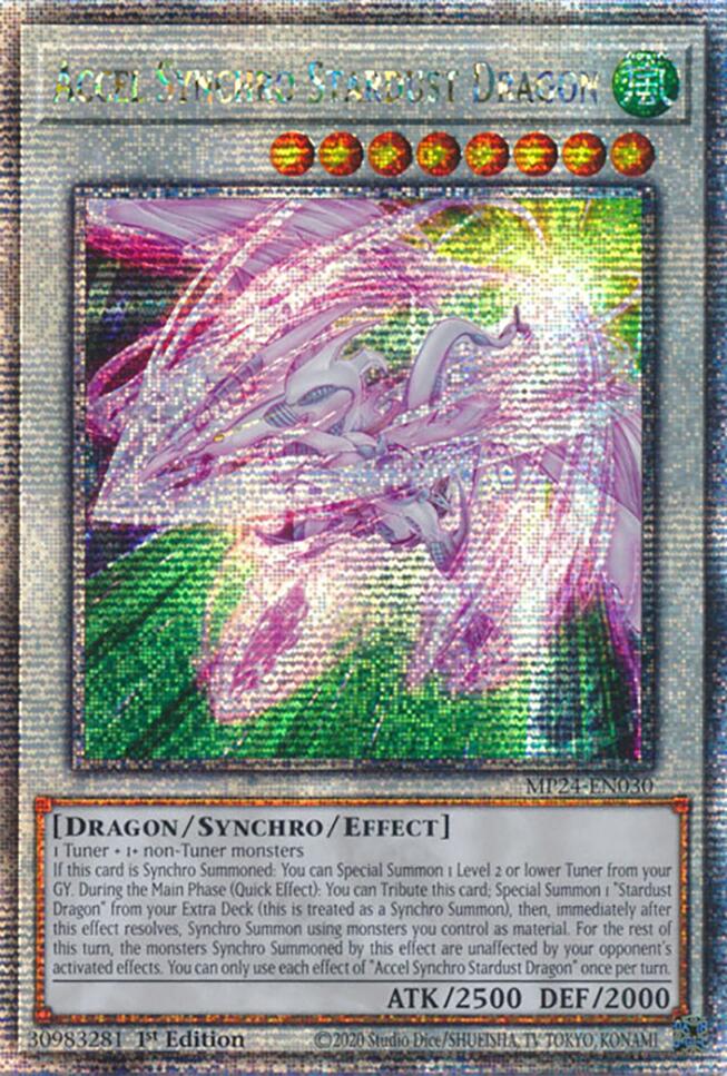 Accel Synchro Stardust Dragon [MP24-EN030] Quarter Century Secret Rare | The CG Realm