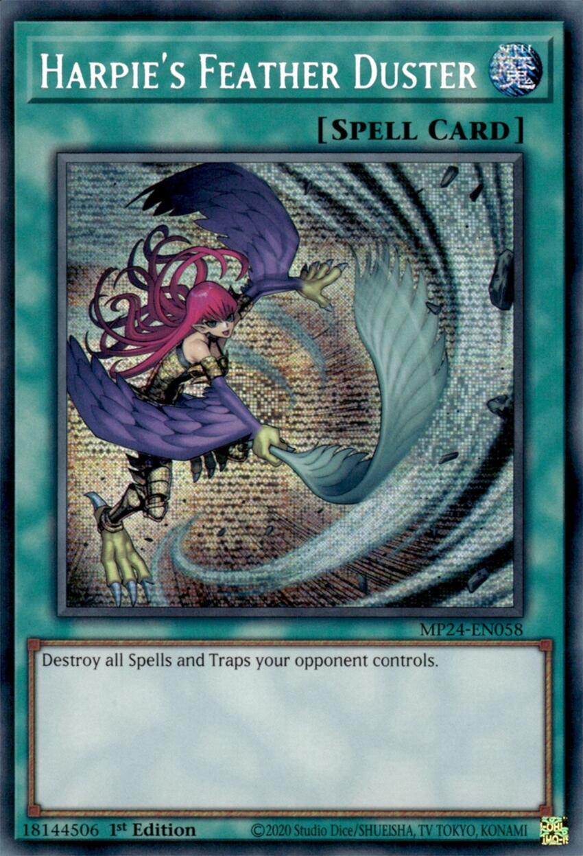 Harpie's Feather Duster (Alternate Art) [MP24-EN058] Prismatic Secret Rare | The CG Realm