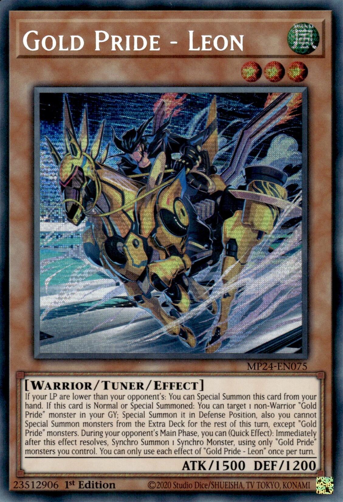 Gold Pride - Leon [MP24-EN075] Prismatic Secret Rare | The CG Realm