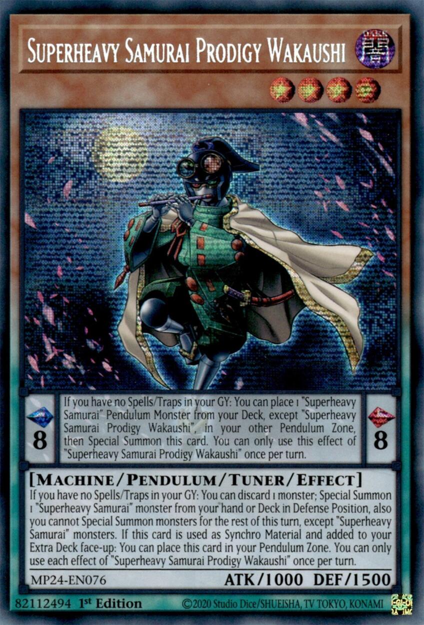 Superheavy Samurai Prodigy Wakaushi [MP24-EN075] Prismatic Secret Rare | The CG Realm