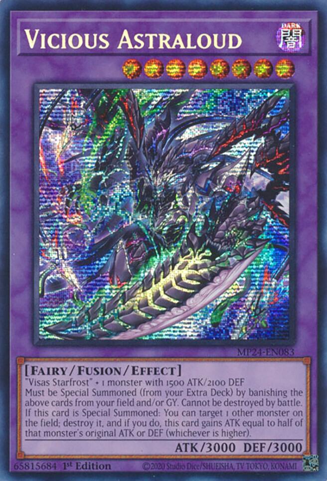 Vicious Astraloud [MP24-EN083] Prismatic Secret Rare | The CG Realm