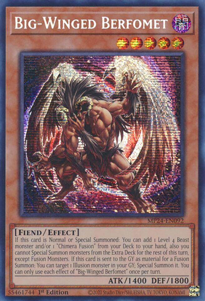 Big-Winged Berfomet [MP24-EN092] Prismatic Secret Rare | The CG Realm