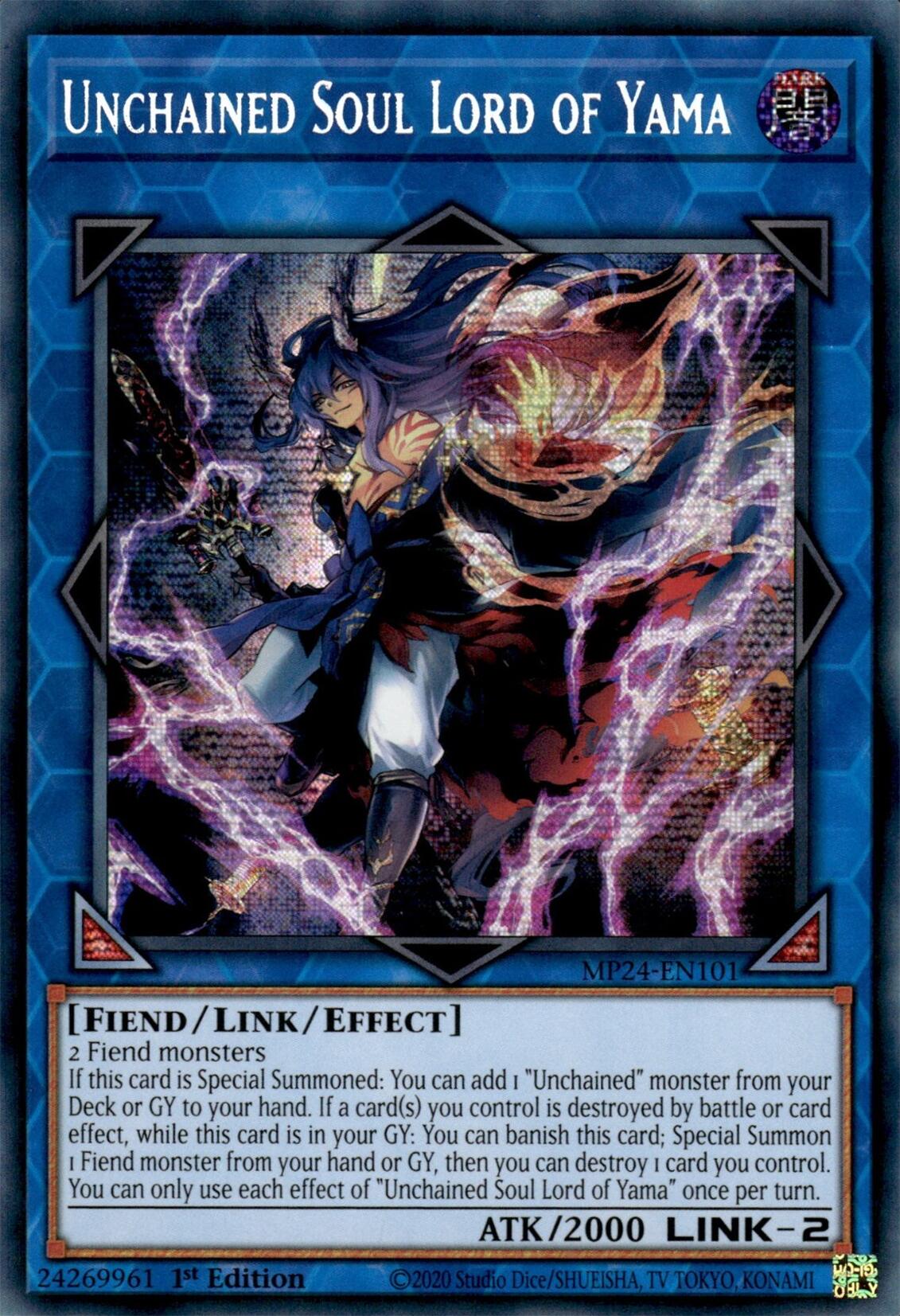 Unchained Soul Lord of Yama [MP24-EN101] Prismatic Secret Rare | The CG Realm