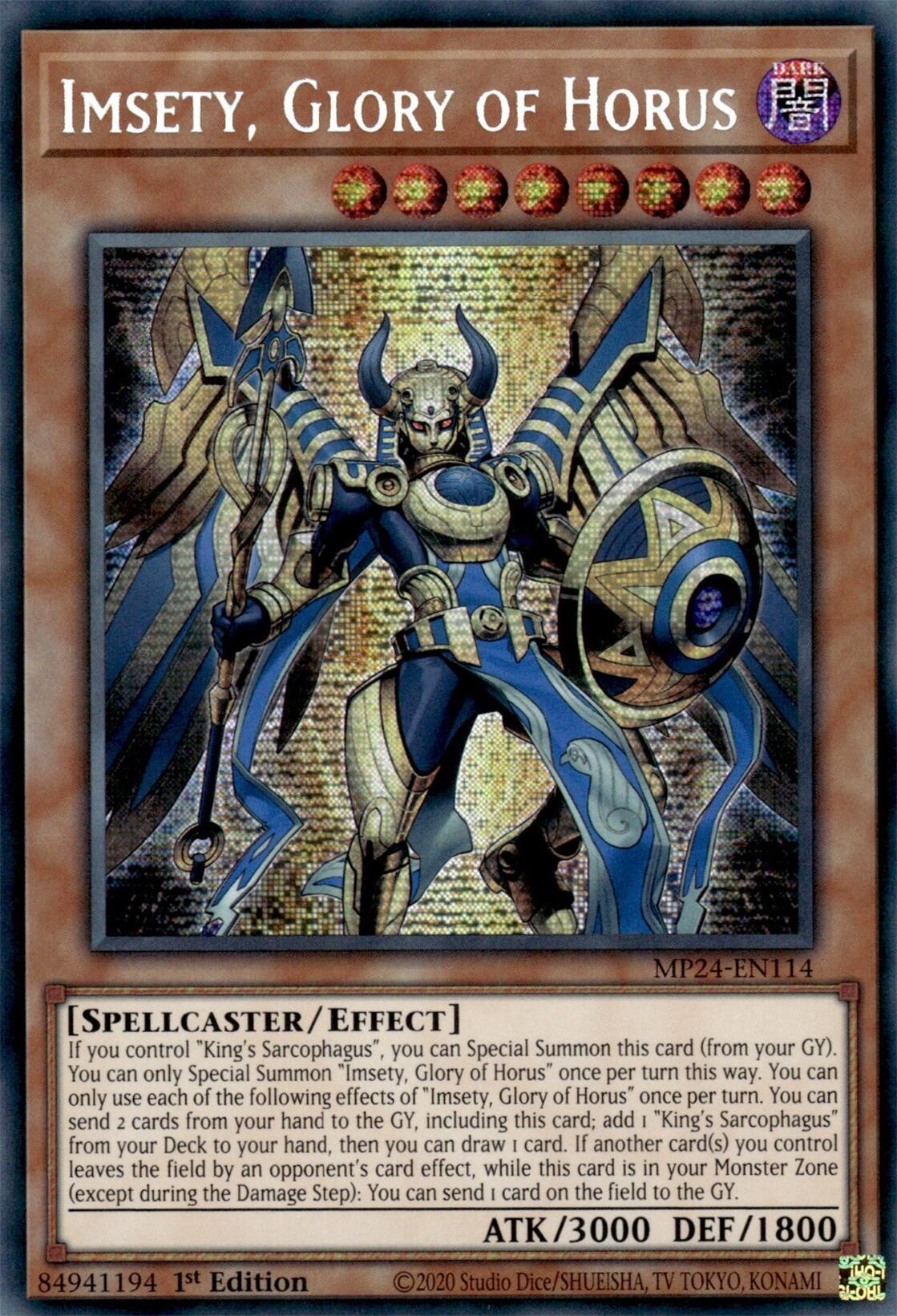 Imsety, Glory of Horus [MP24-EN114] Prismatic Secret Rare | The CG Realm