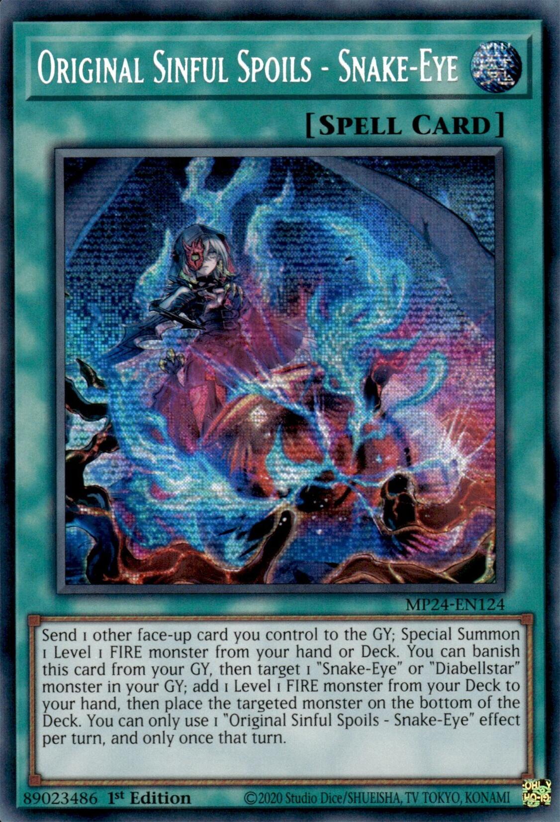 Original Sinful Spoils - Snake-Eye [MP24-EN124] Prismatic Secret Rare | The CG Realm