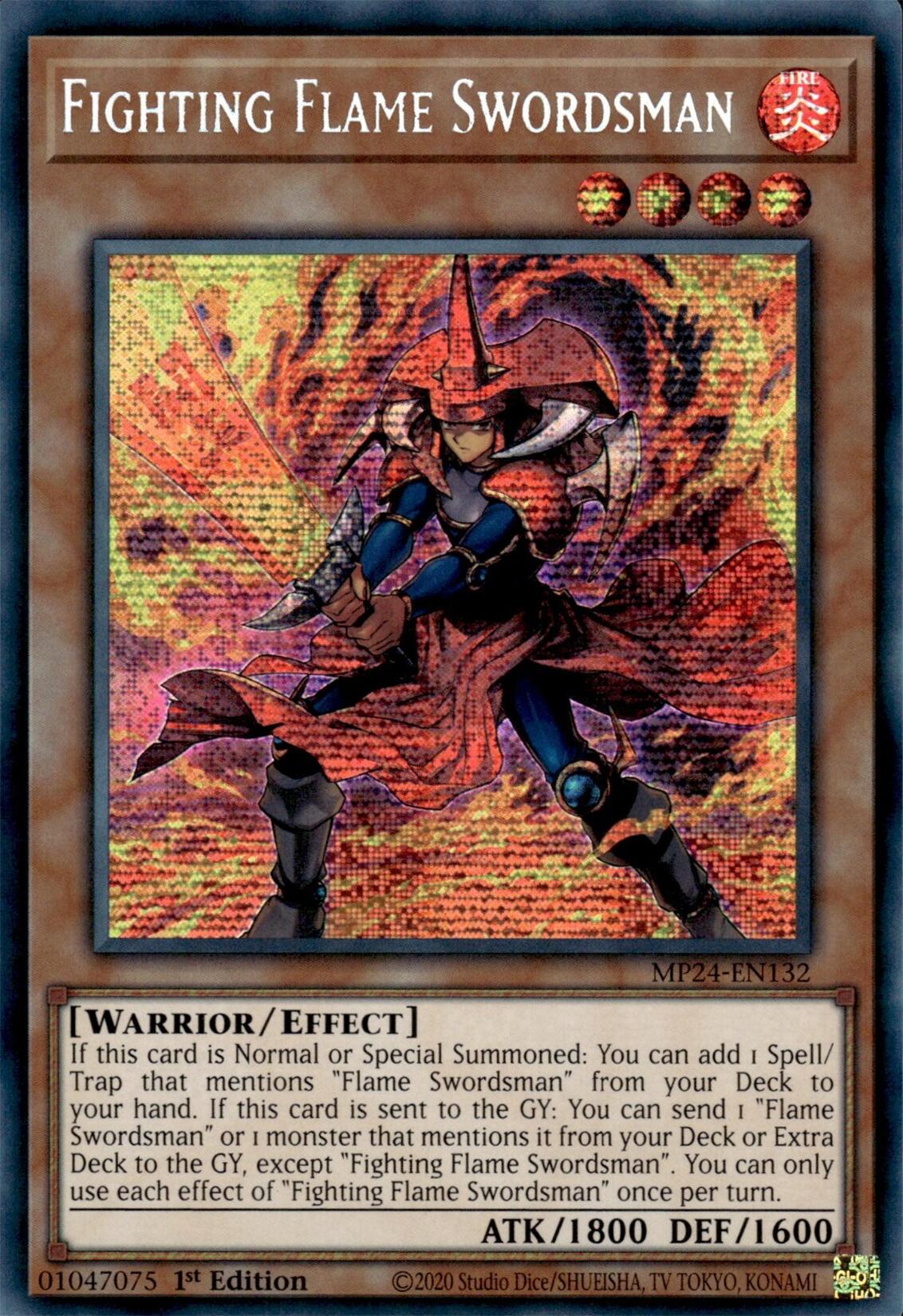 Fighting Flame Swordsman [MP24-EN132] Prismatic Secret Rare | The CG Realm