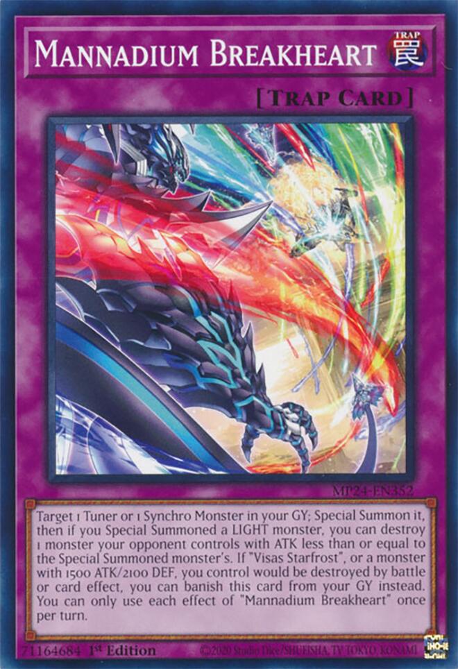 Mannadium Breakheart [MP24-EN352] Common | The CG Realm