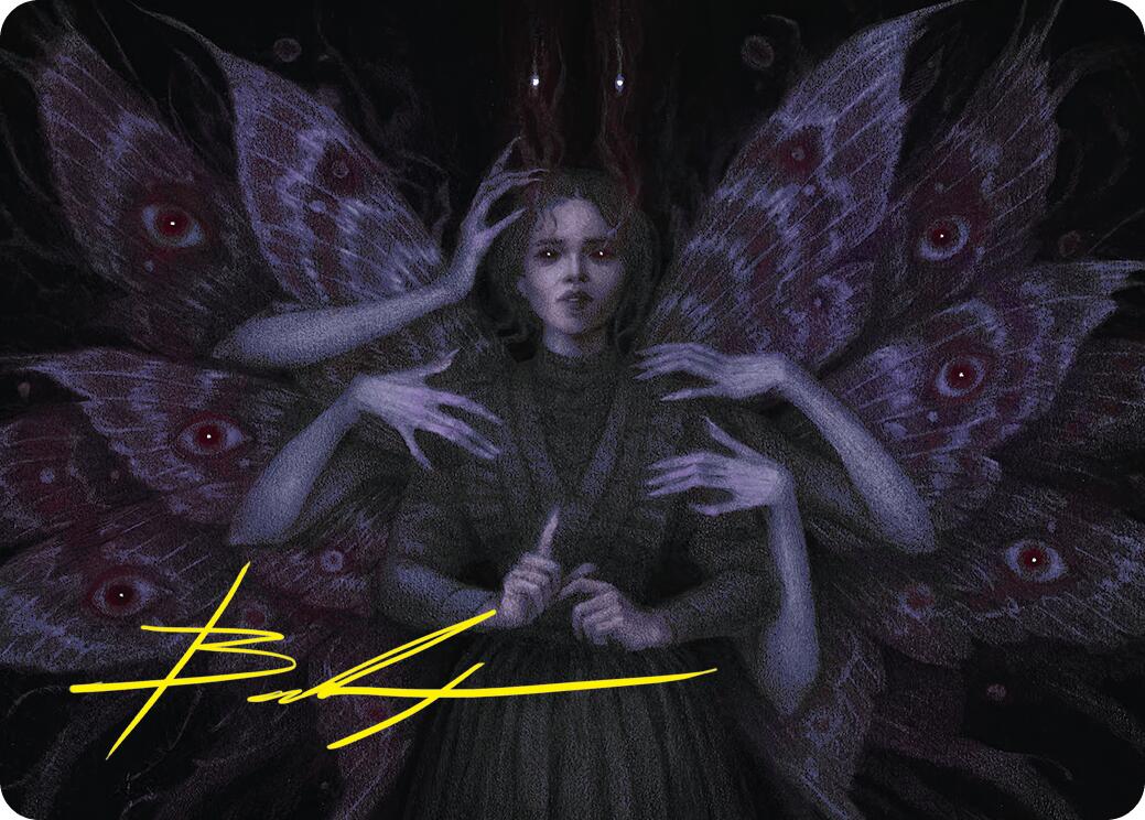 Demonic Counsel Art Card (7/54) (Gold-Stamped Signature) [Duskmourn: House of Horror Art Series] | The CG Realm