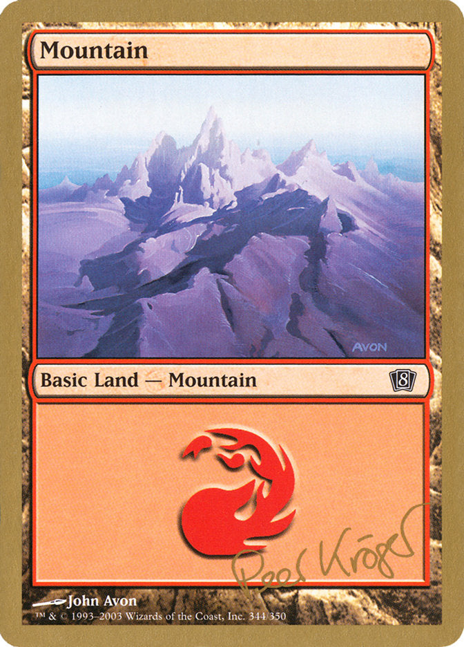 Mountain (344) (Peer Kroger) [World Championship Decks 2003] | The CG Realm