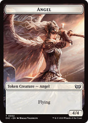 Angel // Glimmer Double-Sided Token [Duskmourn: House of Horror Commander Tokens] | The CG Realm