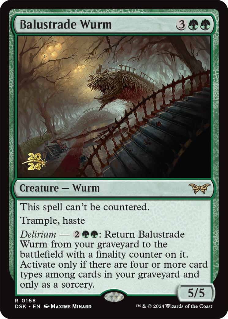 Balustrade Wurm [Duskmourn: House of Horror Prerelease Promos] | The CG Realm