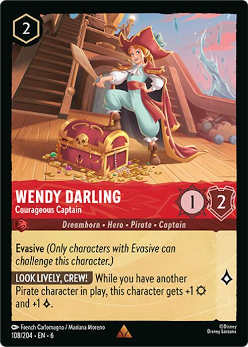 Wendy Darling - Courageous Captain (108/204) [Azurite Sea] | The CG Realm