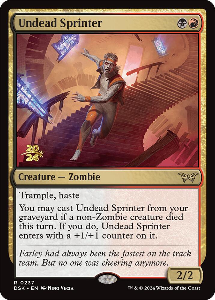 Undead Sprinter [Duskmourn: House of Horror Prerelease Promos] | The CG Realm