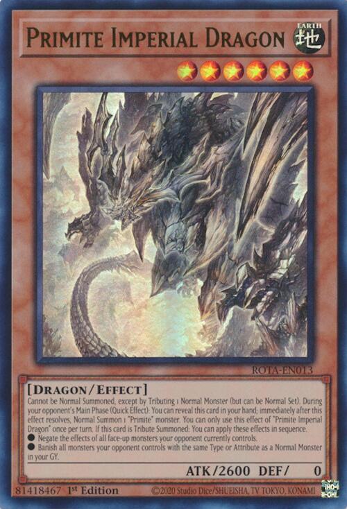 Primite Imperial Dragon [ROTA-EN013] Ultra Rare | The CG Realm