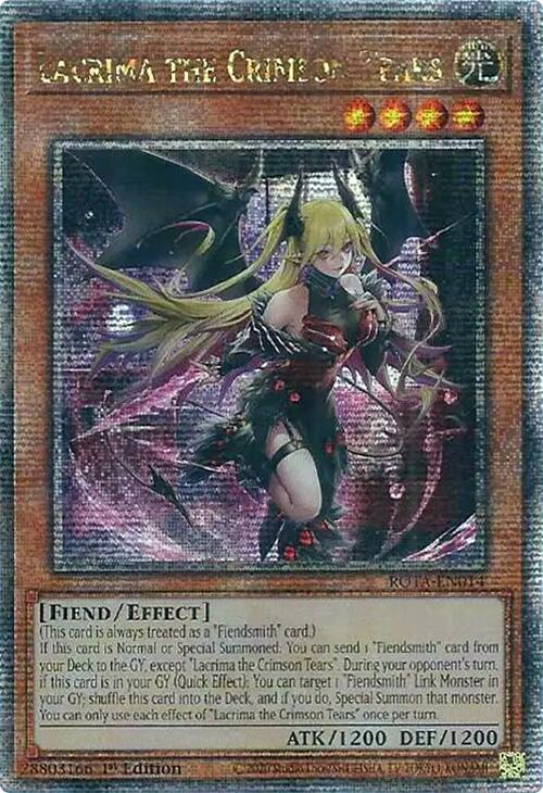 Lacrima the Crimson Tears (Quarter Century Secret Rare) [ROTA-EN014] Quarter Century Secret Rare | The CG Realm