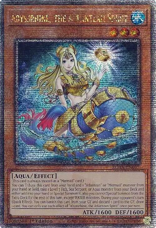 Abyssrhine, the Atlantean Spirit (Quarter Century Secret Rare) [ROTA-EN017] Quarter Century Secret Rare | The CG Realm