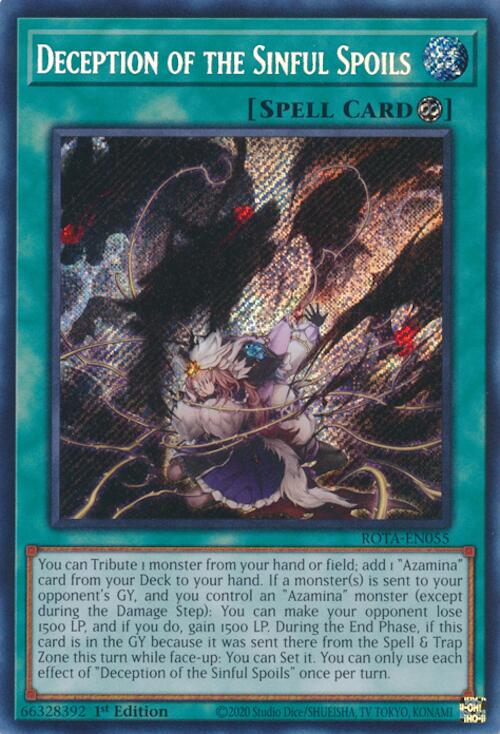 Deception of the Sinful Spoils [ROTA-EN055] Secret Rare | The CG Realm