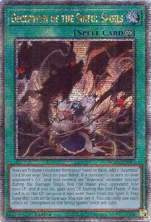 Deception of the Sinful Spoils (Quarter Century Secret Rare) [ROTA-EN055] Quarter Century Secret Rare | The CG Realm