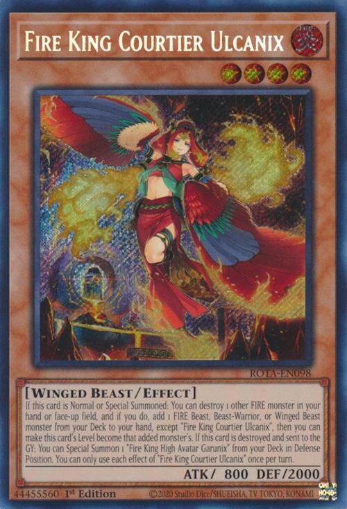 Fire King Courtier Ulcanix [ROTA-EN098] Secret Rare | The CG Realm