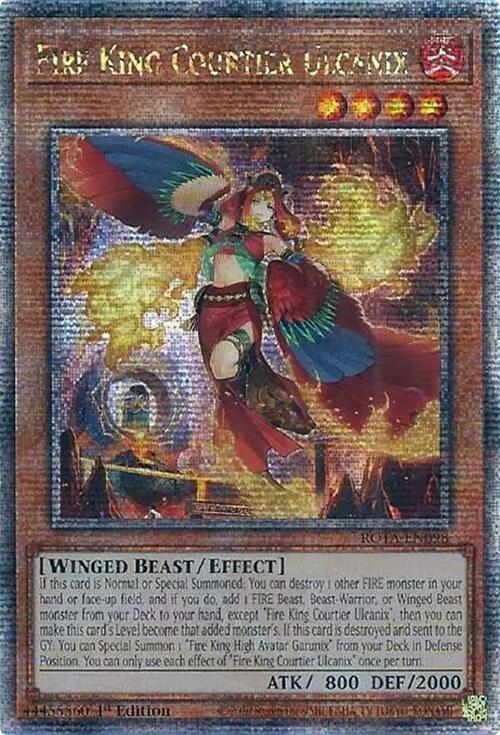 Fire King Courtier Ulcanix (Quarter Century Secret Rare) [ROTA-EN098] Quarter Century Secret Rare | The CG Realm