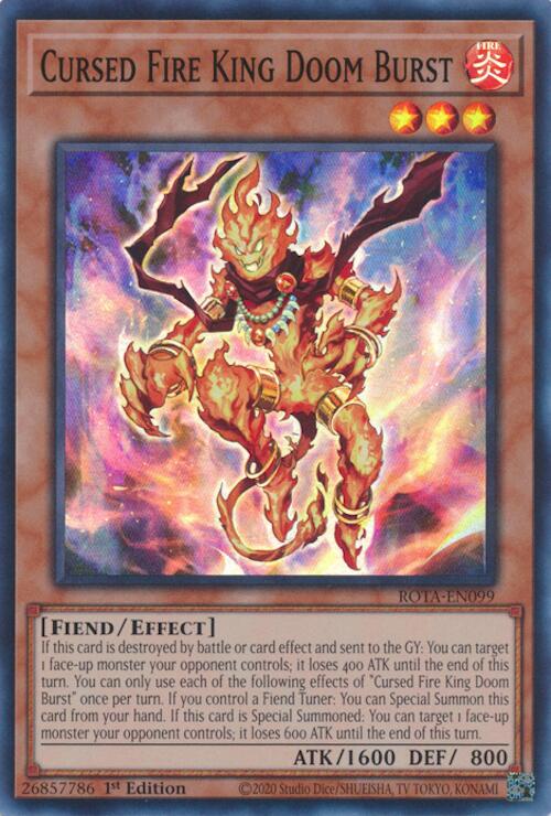 Cursed Fire King Doom Burst [ROTA-EN099] Super Rare | The CG Realm