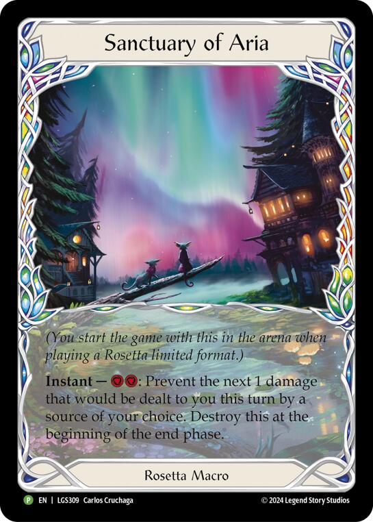 Sanctuary of Aria (Extended Art) - LGS309 [LGS309] (Promo)  Cold Foil | The CG Realm