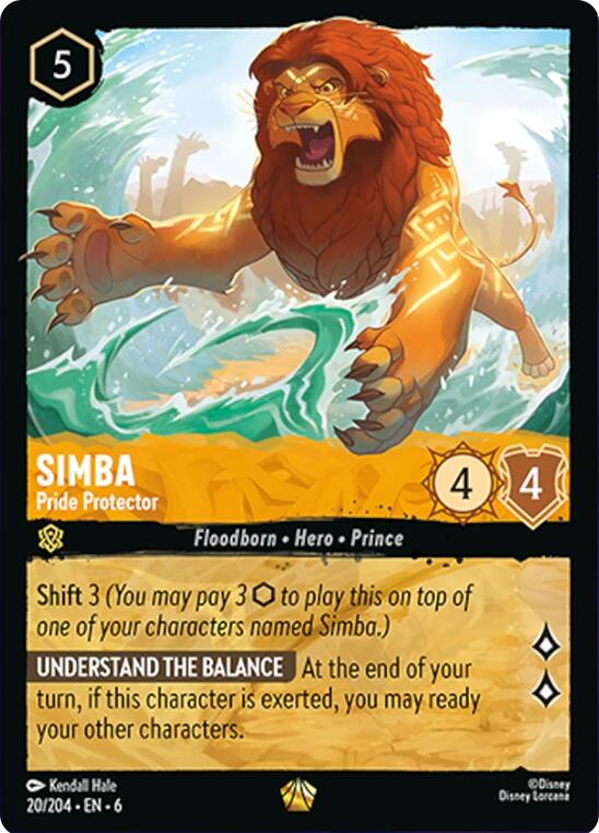 Simba - Pride Protector (20/204) [Azurite Sea] | The CG Realm