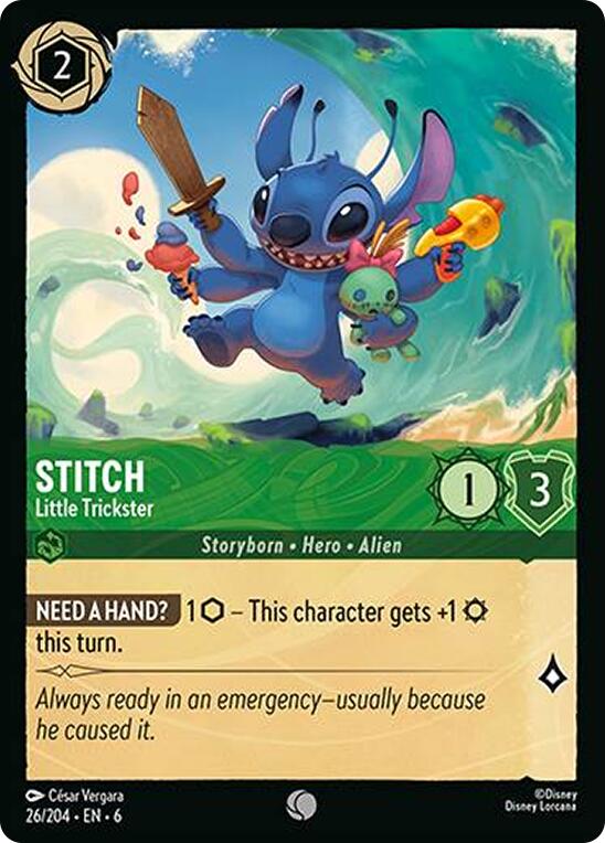 Stitch - Little Trickster (26/204) [Azurite Sea] | The CG Realm