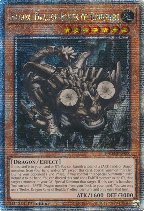 Redox, Dragon Ruler of Boulders (Quarter Century Secret Rare) [RA03-EN008] Quarter Century Secret Rare | The CG Realm