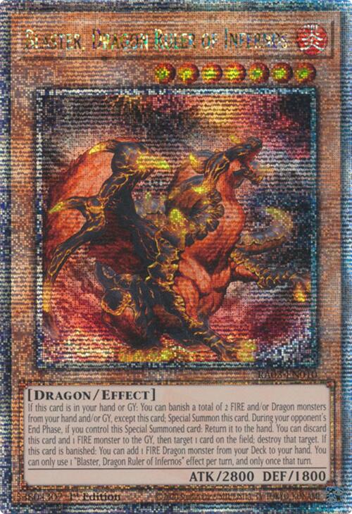 Blaster, Dragon Ruler of Infernos (Quarter Century Secret Rare) [RA03-EN010] Quarter Century Secret Rare | The CG Realm