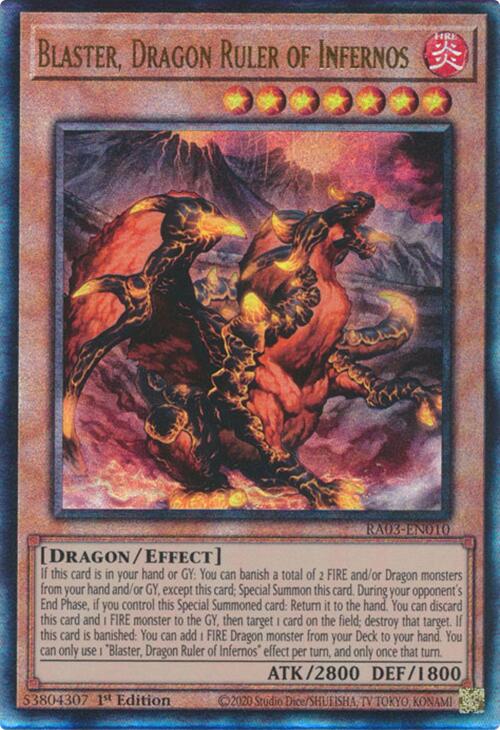 Blaster, Dragon Ruler of Infernos (UTR) [RA03-EN010] Prismatic Ultimate Rare | The CG Realm