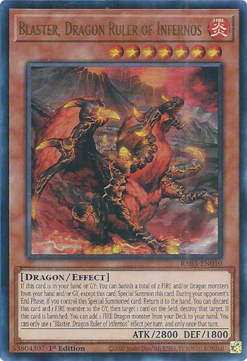 Blaster, Dragon Ruler of Infernos (UR) [RA03-EN010] Ultra Rare | The CG Realm